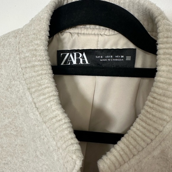 Zara Cream Bomber Jacket - Picture 7 of 8